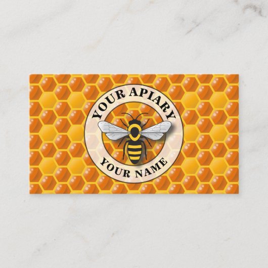Apiary Honeycomb Sjabloon Visitekaartje (Voorkant)
