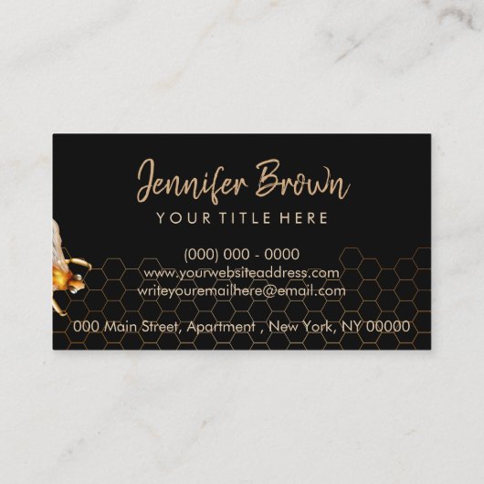 Apiary imker visitekaartje (Achterkant)