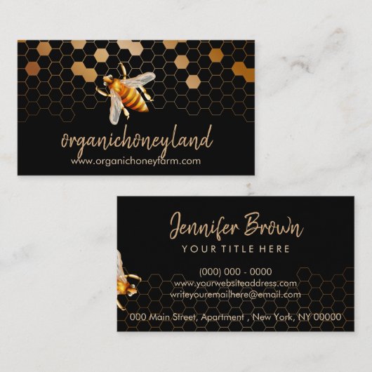 Apiary imker visitekaartje (Voorkant / Achterkant)