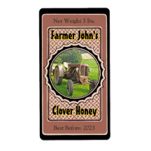 Apiary Photo Diamond Custom Honey Jar Labels