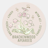 Apiary Promotion Label with Wildflower and bijen (Voorkant)