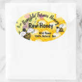 Apiary RAW HONEY Custom OVAL label (Tas)
