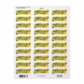 Apiary RAW HONEY Custom RETURS ADDRESS Label (Full Sheet)