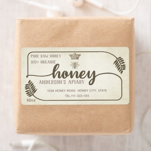 Apiary  rustic calligraphy honey tak etiket (Insitu)
