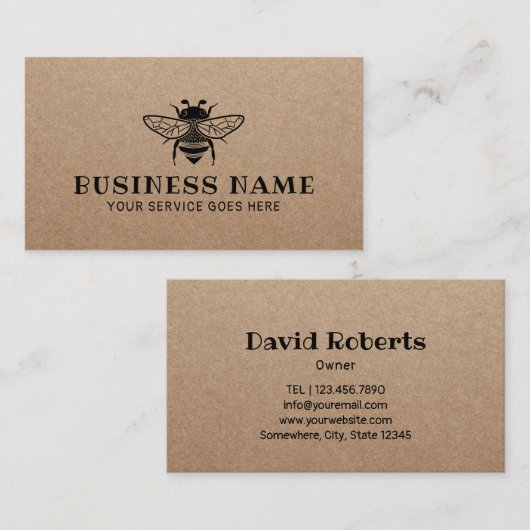 Apiary Rustift Kraft, Boerderij van honingbijen Visitekaartje (Voorkant / Achterkant)