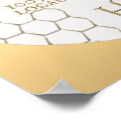 Apiary Sunflower Bee Honeycomb Gold Gradient Poster (Hoek)