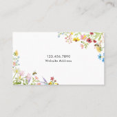 Apiary waterverf Bee Wildflower Visitekaartje (Achterkant)