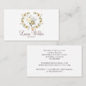 Apiary waterverf Honey Bee Floral Bemaar Visitekaartje (Voorkant / Achterkant)