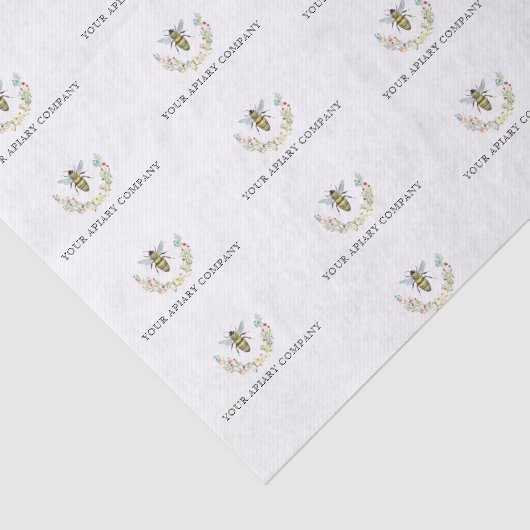 Apiary waterverf Wildflower Honey Bee Apiary Tissuepapier (Detail)