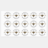 Apiary White Floral Honey Bee Illustration Apiary Labels (Vel)