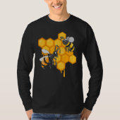 Apiculture Cute Bees Honeycomb Bee Hive Beekeeping T-shirt (Voorkant)
