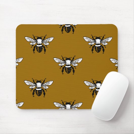 Apis Mellifera Honeybee Pattern Mousepad Muismat (Met muis)
