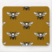 Apis Mellifera Honeybee Pattern Mousepad Muismat (Voorkant)