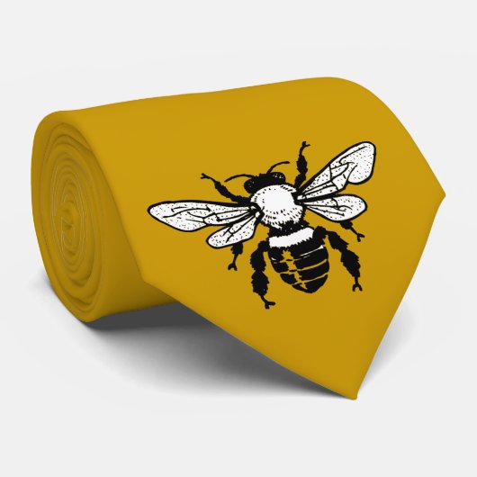 Apis Mellifera Honeybee Stropdas (Opgerold)