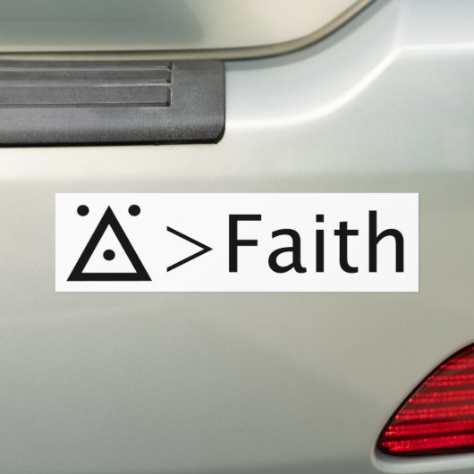 Apistevism is groter dan Faith Bumpersticker (Op auto)