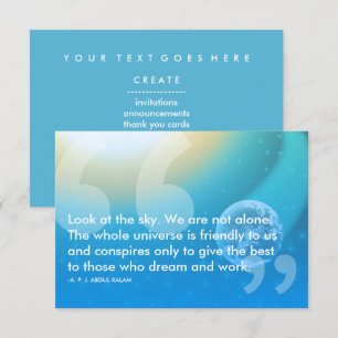 APJ Abdul Kalam succesquote Kaart