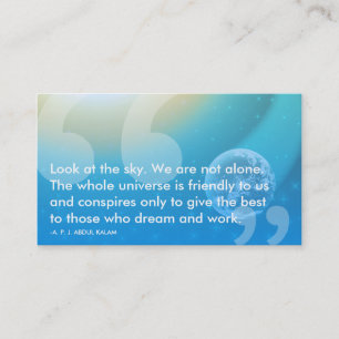 APJ Abdul Kalam succesquote Visitekaartje
