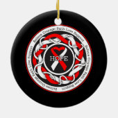 Aplastic Anemia Hope Intertwind Ribbon Keramisch Ornament (Achterkant)
