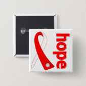 Aplastic Anemia Hope Ribbon Vierkante Button 5,1 Cm (Voorkant /achterkant)