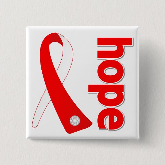 Aplastic Anemia Hope Ribbon Vierkante Button 5,1 Cm (Voorkant)