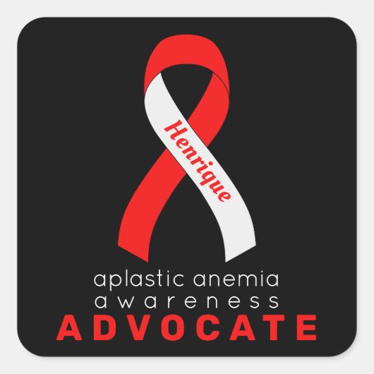 Aplastische anemie Advocate Black Square Sticker (Voorkant)