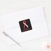Aplastische anemie Advocate Black Square Sticker (Envelop)