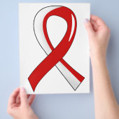Aplastische anemie Rood wit lint 3 Flyer (Hand)