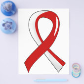 Aplastische anemie Rood wit lint 3 Flyer (Enkel)