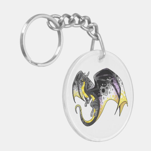 Aplatonic Pride Dragon Sleutelhanger (Voorkant Links)