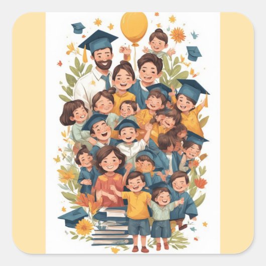 Aplaus sticker voor afstuderen (Voorkant)