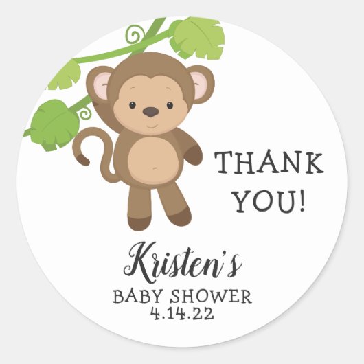 Aplbabyshower bedank je sticker (Voorkant)