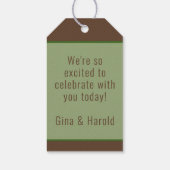 Aplikatiebaby Shower Favor Tag Cadeaulabel (Achterkant)