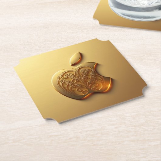 Aplle´1 Kartonnen Onderzetters (Gekanteld)