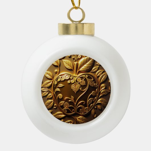 Aplle Keramische Bal Ornament (Voorkant)