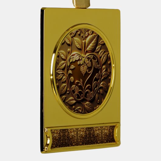 Aplle Verguld Banner Ornament (Rechts)