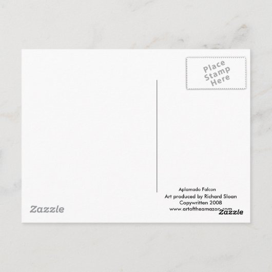 Aplomado Falcon Briefkaart (Achterkant)