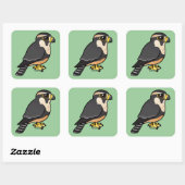 Aplomado Falcon Vierkante Sticker (Vel)