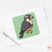 Aplomado Falcon Vierkante Sticker (Envelop)