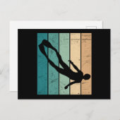 Apnea Diver Apnoea, vrij duiken voor freediver Ret Briefkaart (Voorkant / Achterkant)