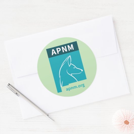 APNM-stickers Ronde Sticker (Envelop)