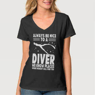 Apnoe Diver Diving Freediving Free Diver One Breat T-shirt