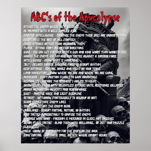 Apocalyps ABC's Poster (Voorkant)