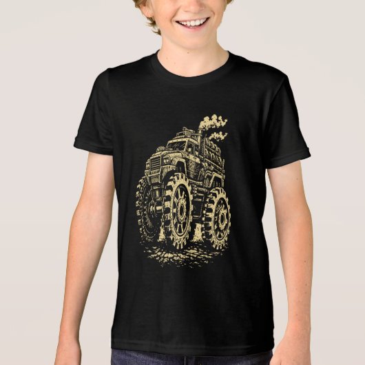 Apocalyps Monstertruck Avontuur Tri-Blend Shirt (Voorkant)