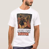 Apocalyps Overlevende Hond T-shirt (Voorkant)