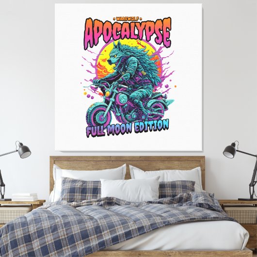 Apocalyps van de Warenwolf Canvas Afdruk (Insitu (Slaapkamer))