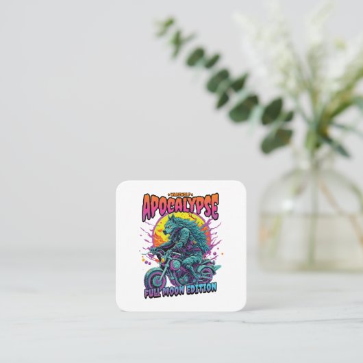 Apocalyps van de Warenwolf Vierkante Visitekaartje (Staand voorkant)