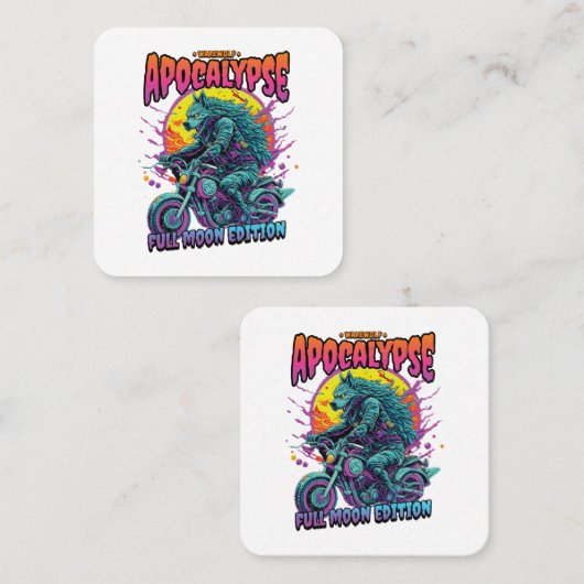 Apocalyps van de Warenwolf Vierkante Visitekaartje (Voorkant / Achterkant)