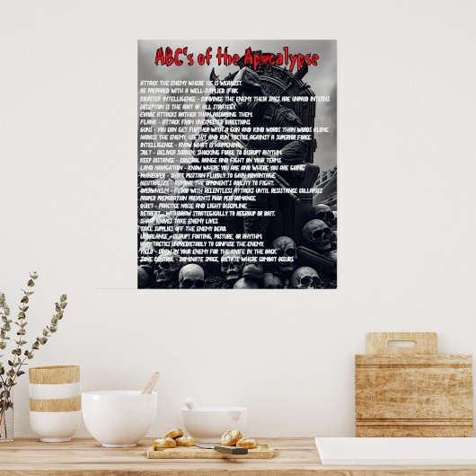 Apocalypse ABC's Poster (Keuken)
