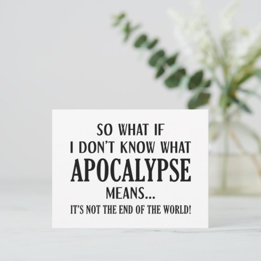 Apocalypse Betekenis Briefkaart (Staand voorkant)