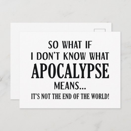 Apocalypse Betekenis Briefkaart (Voorkant / Achterkant)